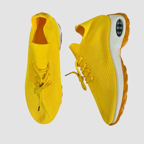 Shoes - Chunky Bright Yellow Athleisure Running Workout Fashion Sneaker EU 41 US 10.5